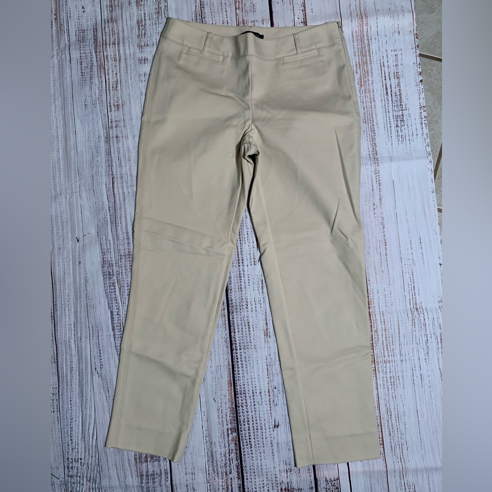 White House Black market khaki colored pants. Slim ankle. Size 4R.